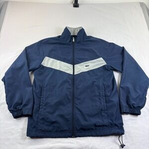 Vintage Nike Jacket Mens Large Blue Gray Windbreaker Full Zip Y2K